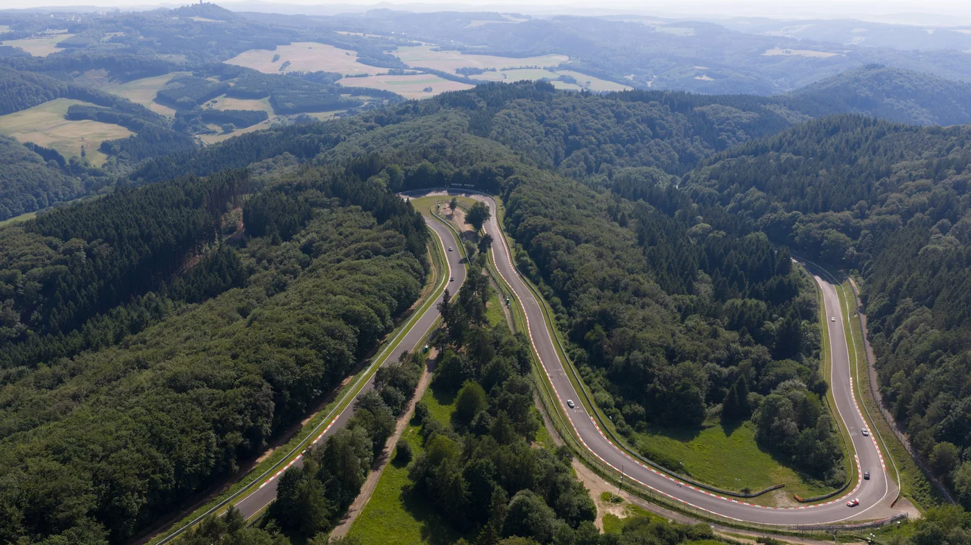 Aerial view of the Nürburgring Nordschleife