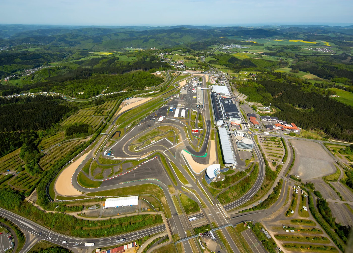 Aerial view of the Nürburgring Grand Prix circuit